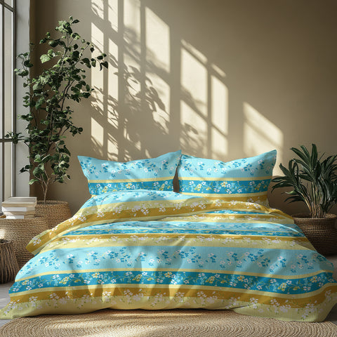 Gulmohar - Double Size Bed Sheet Set - Light Pink