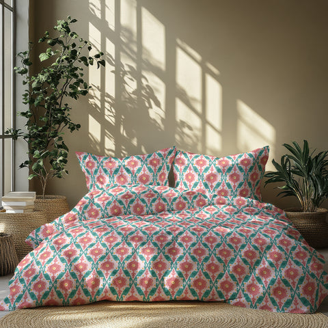 Gulmohar - Double Size Bed Sheet Set - Mustard Yellow