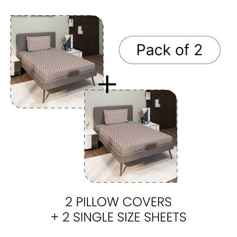 Gulmohar - Single Bed Sheet Set - 100% Cotton - Mustard Yellow
