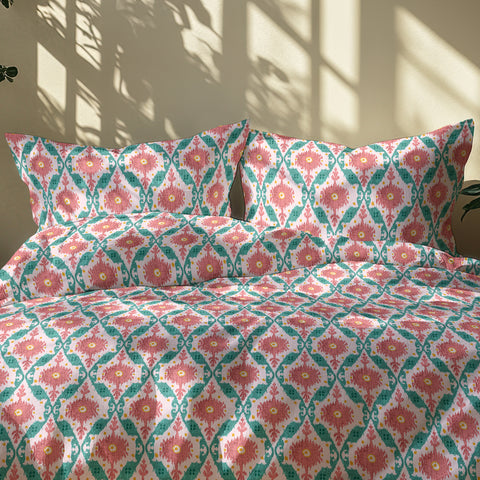Gulmohar - Double Size Bed Sheet Set - Mustard Yellow