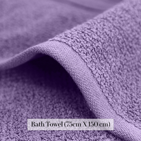 Lane Linen 100% Cotton Bath Towel for Bathroom - Zero Twist Yarn, 575 GSM (English Lavendar) - Lane Linen