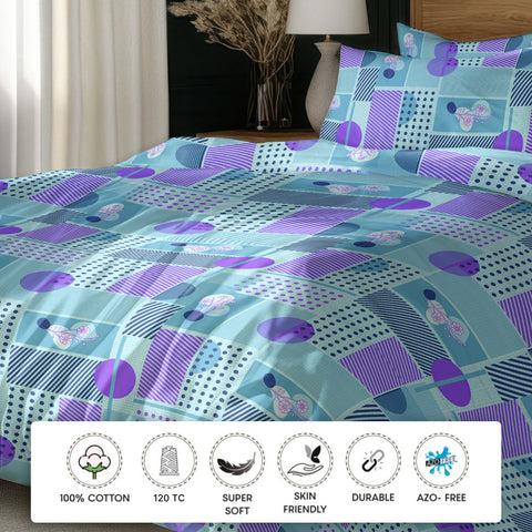 Gulmohar - Double Size Bed Sheet Set - Coral Pink