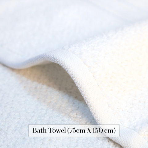 Lane Linen 100% Cotton Bath Towel for Bathroom - Zero Twist Yarn, 575 GSM (White) - Lane Linen