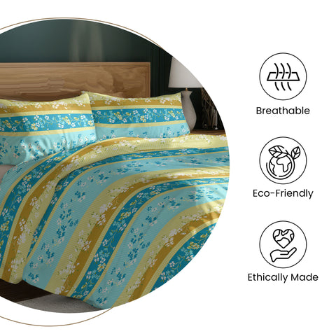 Gulmohar - Single Bed Sheet Set - 100% Cotton - Light Pink