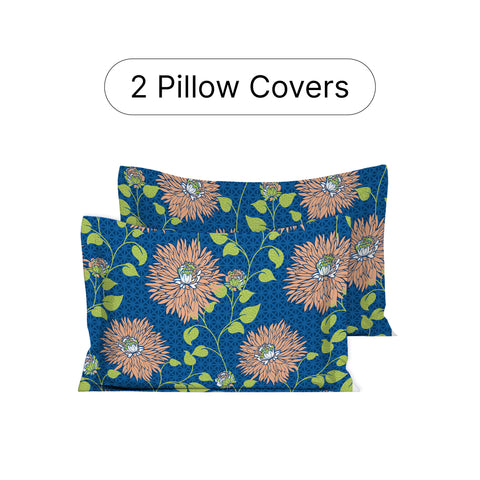 Gulmohar - Double Size Bed Sheet Set - Purple