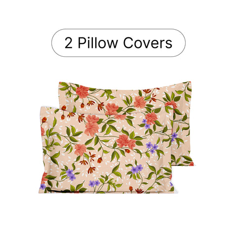 Gulmohar - Double Size Bed Sheet Set - Red