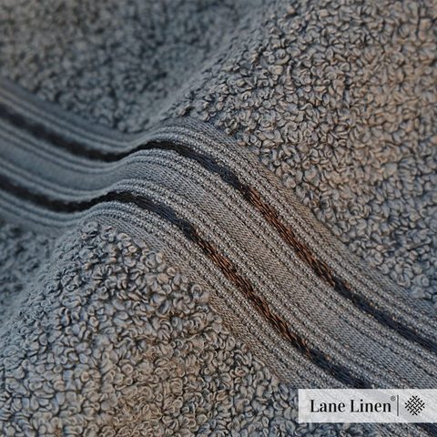 Lane Linen 100% Cotton, Highly Absorbent - 2 Hand Towels, 575 GSM (Charcoal) - Lane Linen