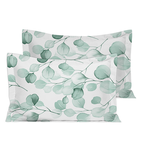 Gres Home Fashions 100% Cotton Fitted Sheet Set for King Size Bed, 1 King Size Fitted Sheet (1.82m x 1.98m) with 2 Pillow Covers (46cm x 69cm) - Mint Green - Lane Linen