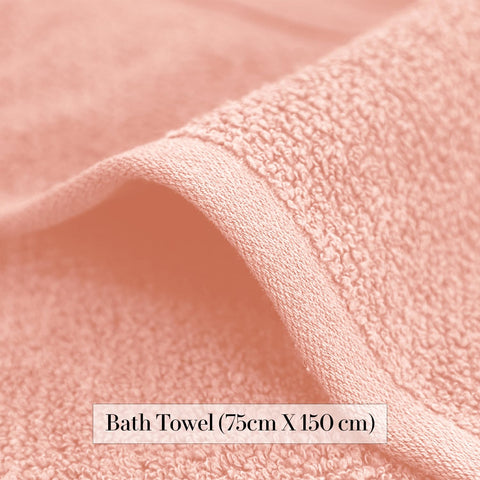 Lane Linen 100% Cotton Bath Towel for Bathroom - Zero Twist Yarn, 575 GSM (Dusky Pink) - Lane Linen
