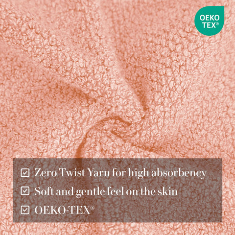 Lane Linen 100% Cotton Bath Towel for Bathroom - Zero Twist Yarn, 575 GSM (Dusky Pink) - Lane Linen