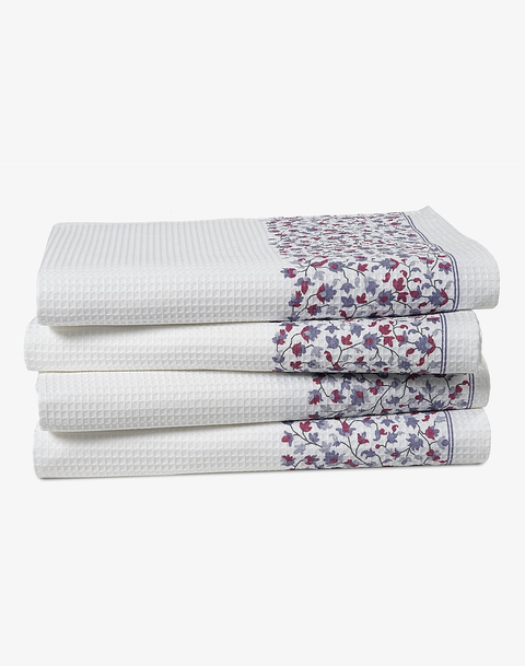 LANE LINEN Bath Towels Set - 4 Piece Waffle Towels For Bathroom, 100% Cotton Bath Towel Set, 71cm x 137cm Extra Large bathroom towels, Super Absorbent Bath Towels, Hotel & Spa Quality Shower Towels - White - Lane Linen