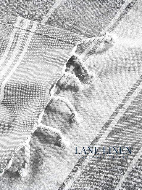LANE LINEN 100% Cotton Pack of 2 Hammam Towels, Pre-Washed Quick Dry Sand Free Beach Towels For Adults - Modern, Rectangular, 39" x 71" - Alloy
