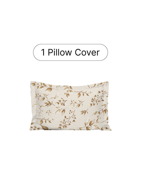 Floral patterned pillow cover on a white background