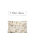 Floral patterned pillow cover on a white background