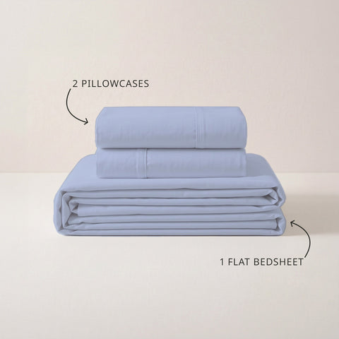 Urban Chic | 100% Cotton 400TC Sheet Set | Soft & Breathable, Wrinkle-Free, Eco-Friendly Bedding | 3 Piece ( 1 Bedsheet + 2 Pillow Cover ) | Sateen Weave | Oeko-TEX Certified | Super King Bed Sheet Set