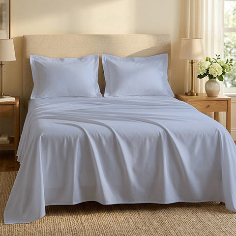 Urban Chic | 100% Cotton 400TC Sheet Set | Soft & Breathable, Wrinkle-Free, Eco-Friendly Bedding | 3 Piece ( 1 Bedsheet + 2 Pillow Cover ) | Sateen Weave | Oeko-TEX Certified | Super King Bed Sheet Set