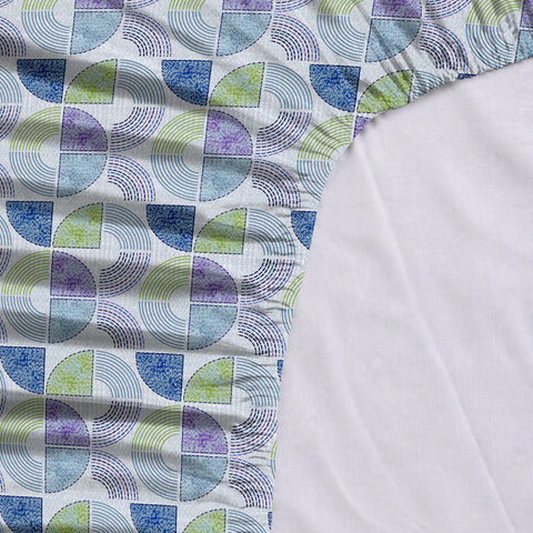 Symphony Vol 2 | 100% Cotton Sheet Set | Soft & Breathable Fabric | 3 Piece (1 Bedsheet + 2 Pillow Covers) | Super King Fitted Bed Sheet Set