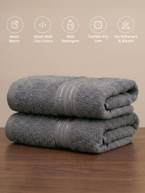Lane Linen 100% Cotton 2 Piece Hand Towels Set 575 GSM Highly Absorbent and Soft