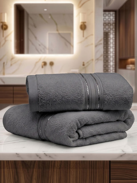 Lane Linen 100% Cotton 2 Piece Hand Towels Set 575 GSM Highly Absorbent and Soft