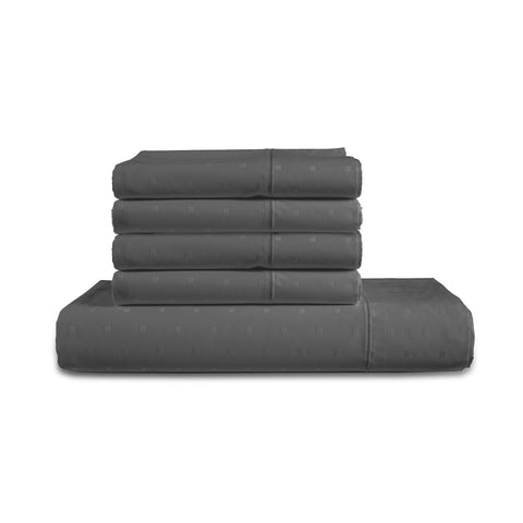 Charcoal Colour Bedsheet Set, 
Perfect Fit For King Size Bed