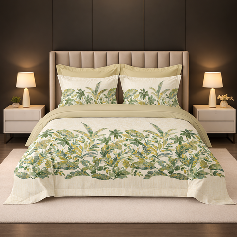 Pixel | 100% Cotton 250 TC Digitally Printed Sheet Set | 3 Piece (1 Bedsheet + 2 Pillow Cover) |Oeko-TEX Certified - King Size Bed Sheet Set
