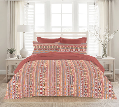 Colorado | 100% Cotton 120TC | Eco-friendly & Wrinkle-free | 3 piece (1 Bedsheet + 2 Pillow Covers) | Super King Bed Sheet Set