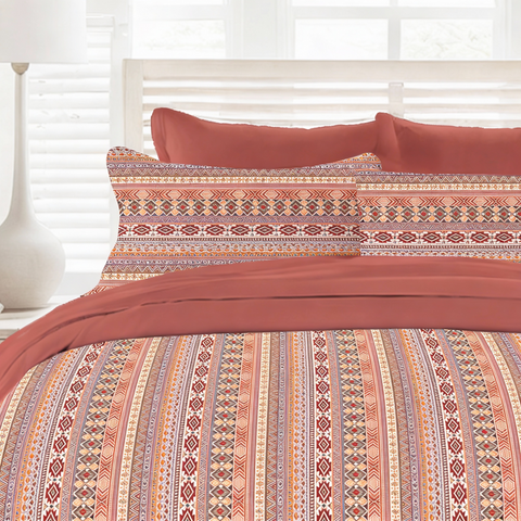Colorado | 100% Cotton 120TC | Eco-friendly & Wrinkle-free | 3 piece (1 Bedsheet + 2 Pillow Covers) | Super King Bed Sheet Set