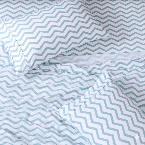 Organica | 100% organic Cotton Sheet Set | Soft & Breathable Fabric | 3 Piece (1 Bedsheet + 2 Pillow Covers) | Percale Weave | GOTS Certified - Double Fitted Printed Bed Sheet Set