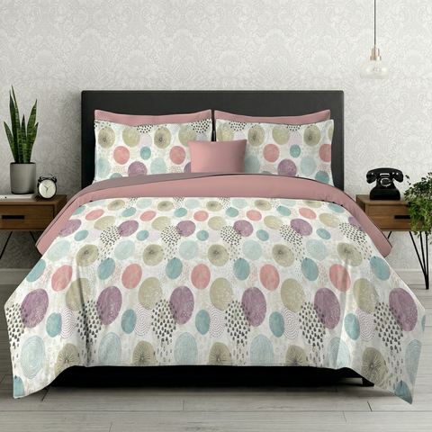 Symphony | 100% Cotton Sheet Set | Soft & Breathable Fabric | 3 Piece (1 Bedsheet + 2 Pillow Covers) | Double Bed Sheet Set