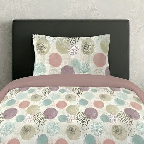 Symphony | 100% Cotton Sheet Set | Soft & Breathable Fabric | 2 Piece (1 Bedsheet + 1 Pillow Cover) | Single Bed Sheet Set