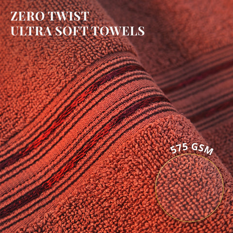 Lane Linen 100% Cotton Bath Towel | 575 Gsm | Ultra Soft Zero Twist Yarn