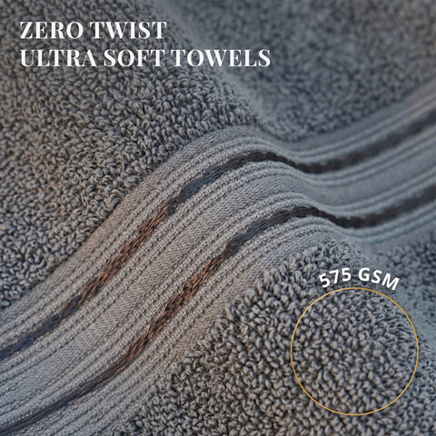 Lane Linen 100% Cotton Bath Towel | 575 Gsm | Ultra Soft Zero Twist Yarn