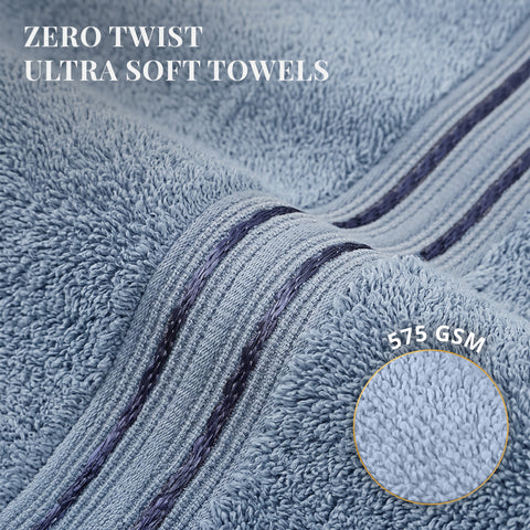 Lane Linen 100% Cotton Bath Towel | 575 Gsm | Ultra Soft Zero Twist Yarn