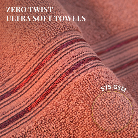 Lane Linen 100% Cotton Bath Towel | 575 Gsm | Ultra Soft Zero Twist Yarn