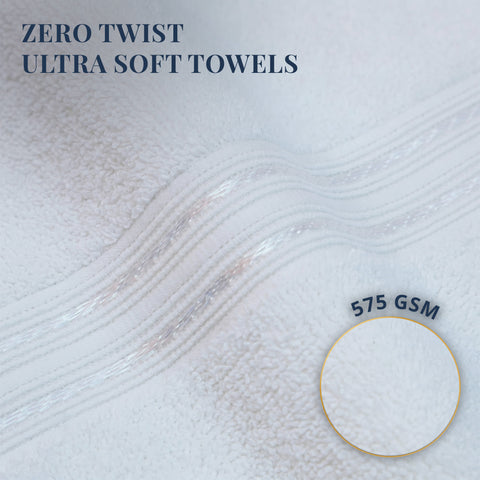 Lane Linen 100% Cotton Bath Towel | 575 Gsm | Ultra Soft Zero Twist Yarn