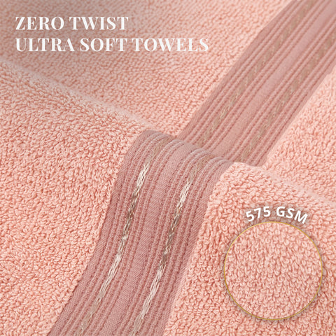 Lane Linen 100% Cotton Bath Towel | 575 Gsm | Ultra Soft Zero Twist Yarn