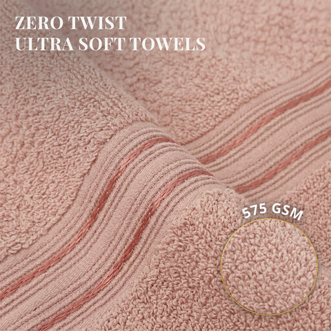 Lane Linen 100% Cotton Bath Towel | 575 Gsm | Ultra Soft Zero Twist Yarn