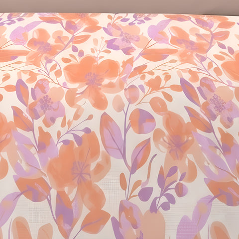 Symphony | 100% Cotton Sheet Set | Soft & Breathable Fabric | 2 Piece (1 Bedsheet + 1 Pillow Cover) | Single Bed Sheet Set