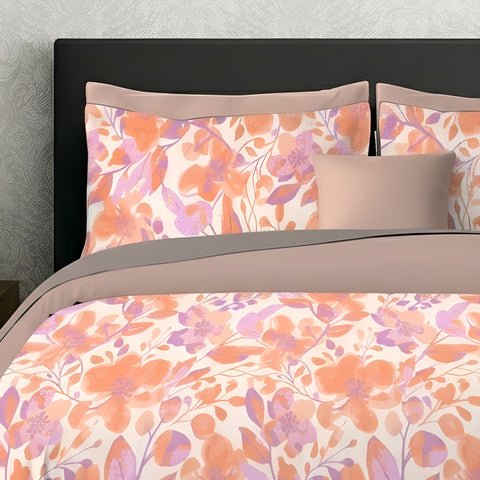 Symphony | 100% Cotton Sheet Set | Soft & Breathable Fabric | 3 Piece (1 Bedsheet + 2 Pillow Covers) | Double Bed Sheet Set
