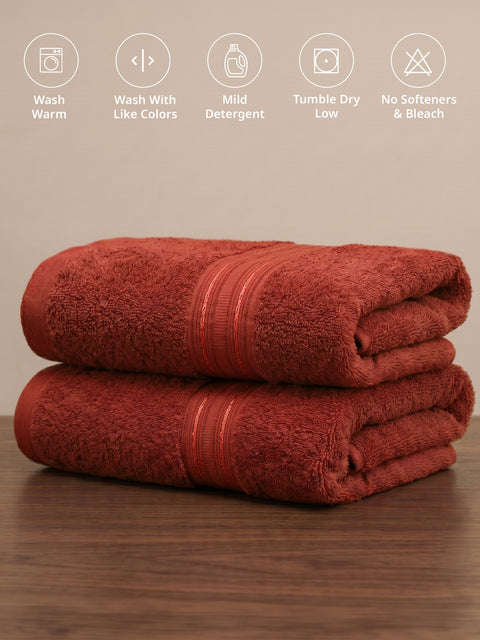 Lane Linen 100% Cotton 2 Piece Hand Towels Set 575 GSM Highly Absorbent and Soft