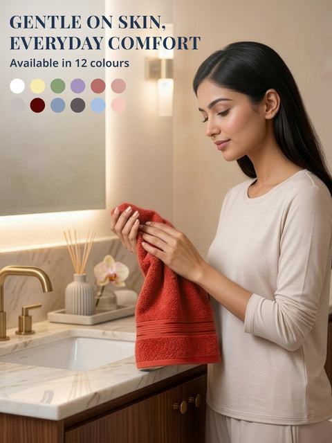 Lane Linen 100% Cotton 2 Piece Hand Towels Set 575 GSM Highly Absorbent and Soft