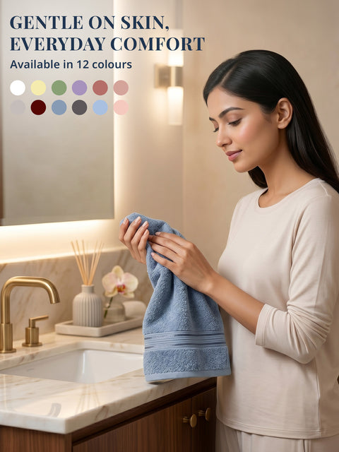 Lane Linen 100% Cotton 2 Piece Hand Towels Set 575 GSM Highly Absorbent and Soft
