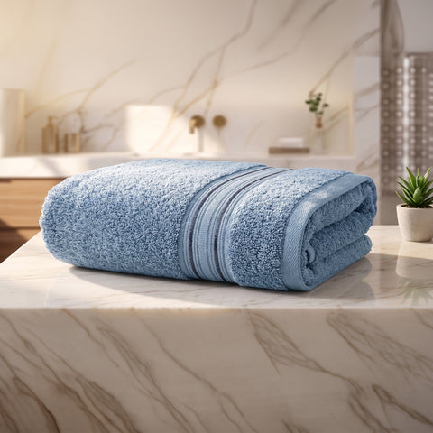 Lane Linen 100% Cotton Bath Towel | 575 Gsm | Ultra Soft Zero Twist Yarn