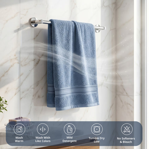 Lane Linen 100% Cotton Bath Towel | 575 Gsm | Ultra Soft Zero Twist Yarn