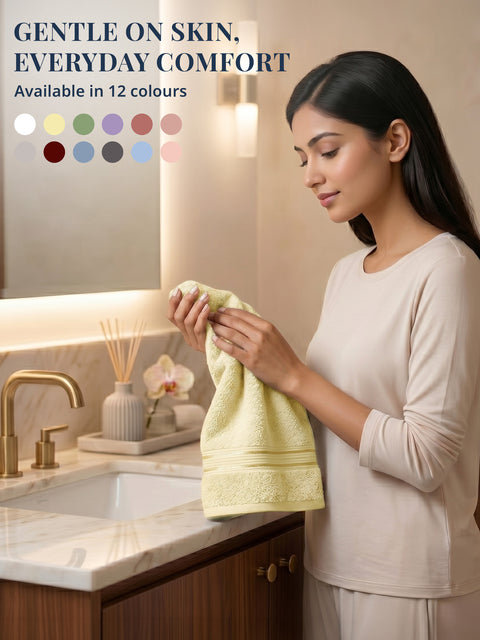 Lane Linen 100% Cotton 2 Piece Hand Towels Set 575 GSM Highly Absorbent and Soft