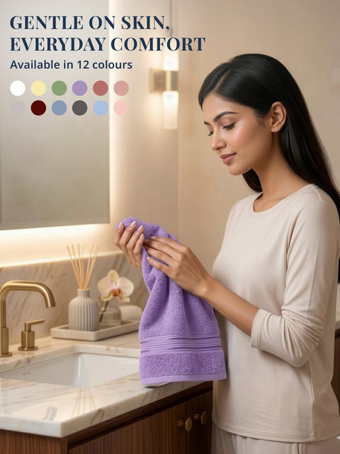 Lane Linen 100% Cotton 2 Piece Hand Towels Set 575 GSM Highly Absorbent and Soft