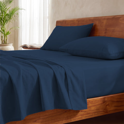 Organica | 100% organic Cotton Sheet Set | Soft & Breathable Fabric | 3 Piece (1 Bedsheet + 2 Pillow Covers) | Percale Weave | GOTS Certified - Double Bed Sheet Set