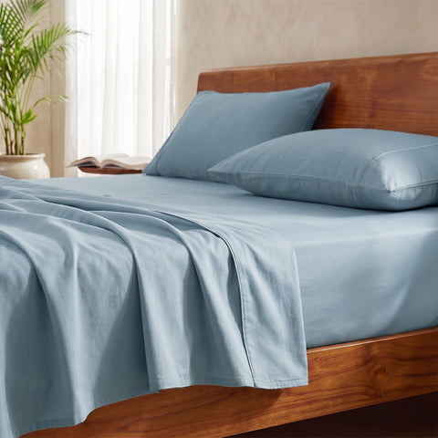 Organica | 100% organic Cotton Sheet Set | Soft & Breathable Fabric | 3 Piece (1 Bedsheet + 2 Pillow Covers) | Percale Weave | GOTS Certified - Double Bed Sheet Set