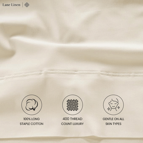 Gres 400 TC Bedsheet , Long Staple Cotton Bedsheet, Gentle On All Skin Types