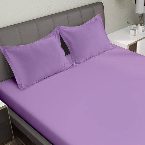 Mulberry Colour Bedsheet With 2 Pillows , 400 TC Bedsheet